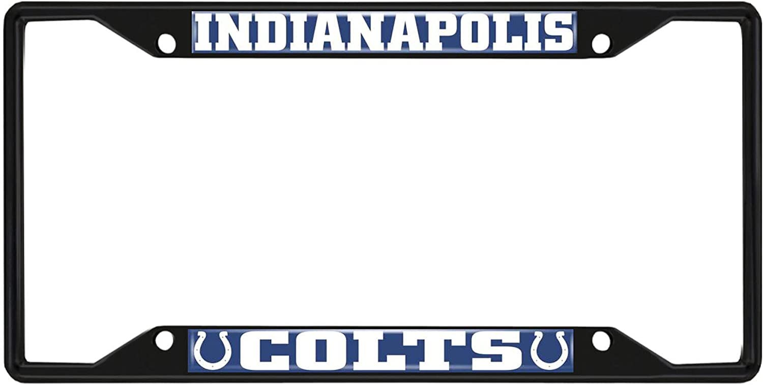 FANMATS 31358 Indianapolis Colts Metal License Plate Frame Black Finish
