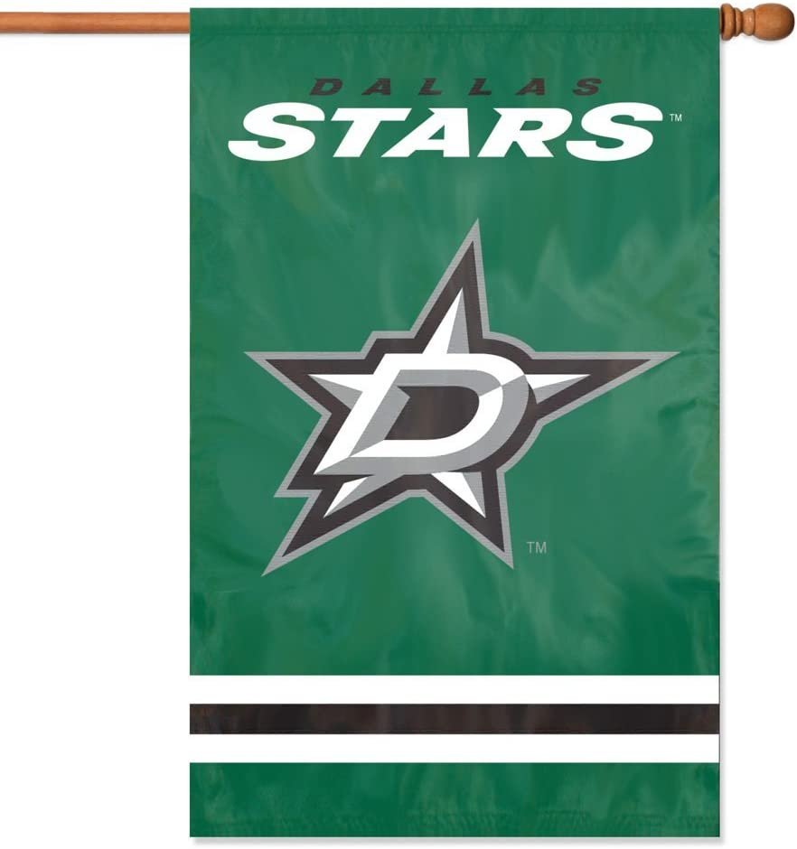Dallas Stars Banner Flag Embroidered Premium 2-sided 28x44 Outdoor Football