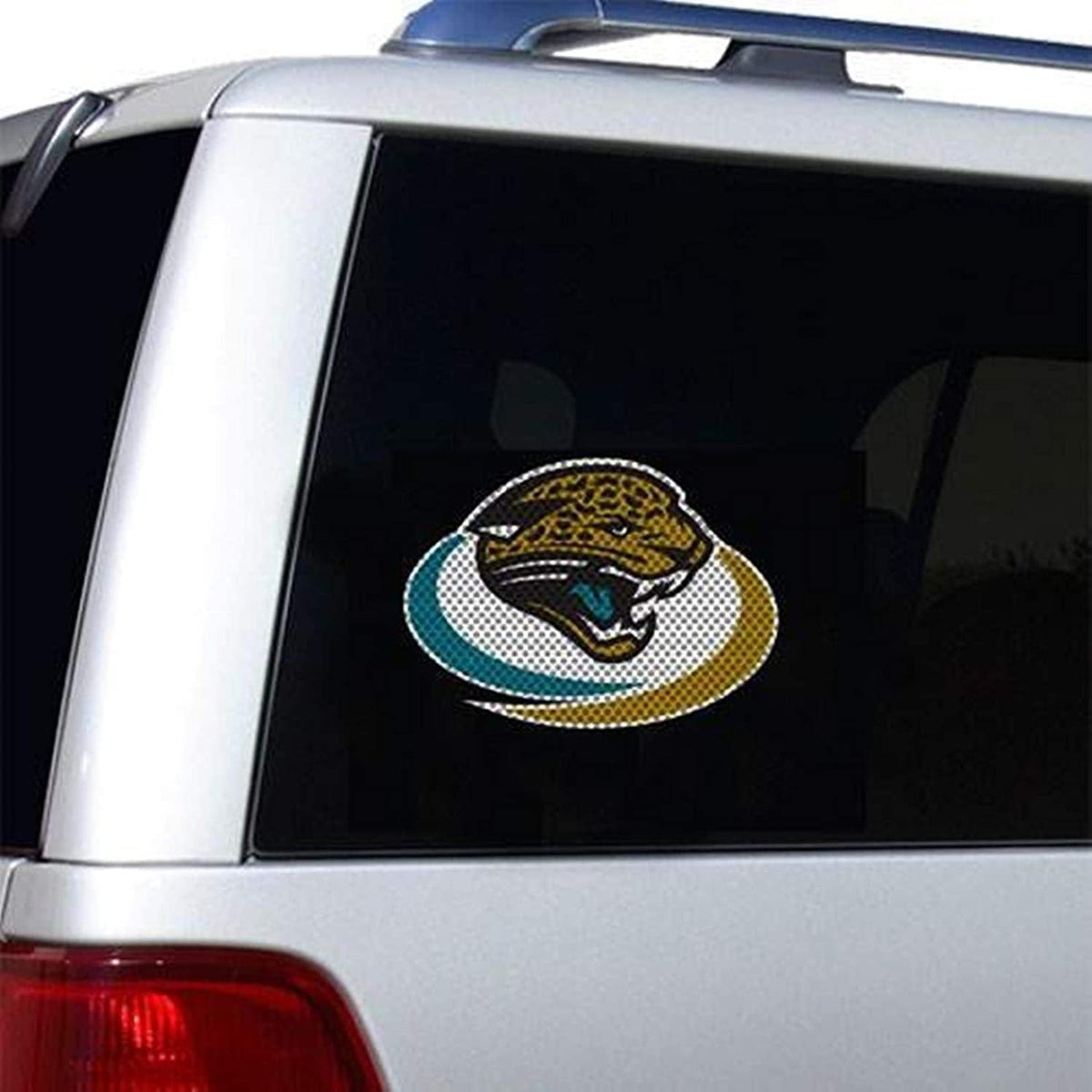 Jacksonville Jaguars 8 Inch Preforated Window Film Decal Sticker, One-Way Vision, Adhesive Backing 1