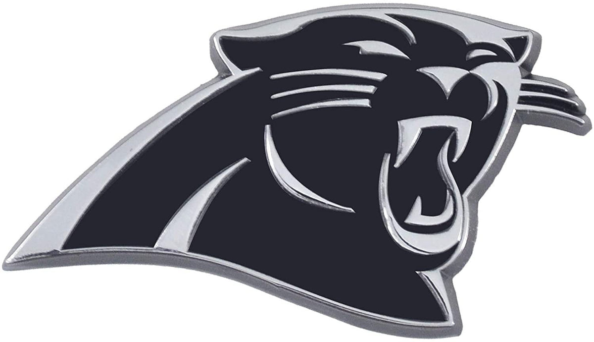 Carolina Panthers Solid Metal Raised Auto Emblem Decal Adhesive Backing 1