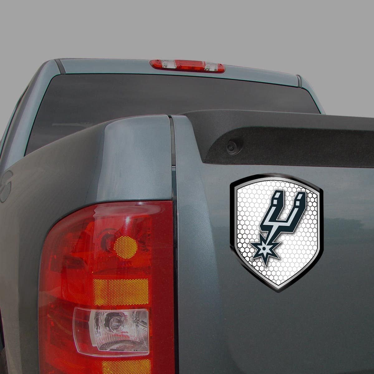 San Antonio Spurs High Intensity Reflector, Shield Shape, Raised Decal Sticker, 2.5x3.5 Inch, Home or Auto, Full Adhesive Backing 1