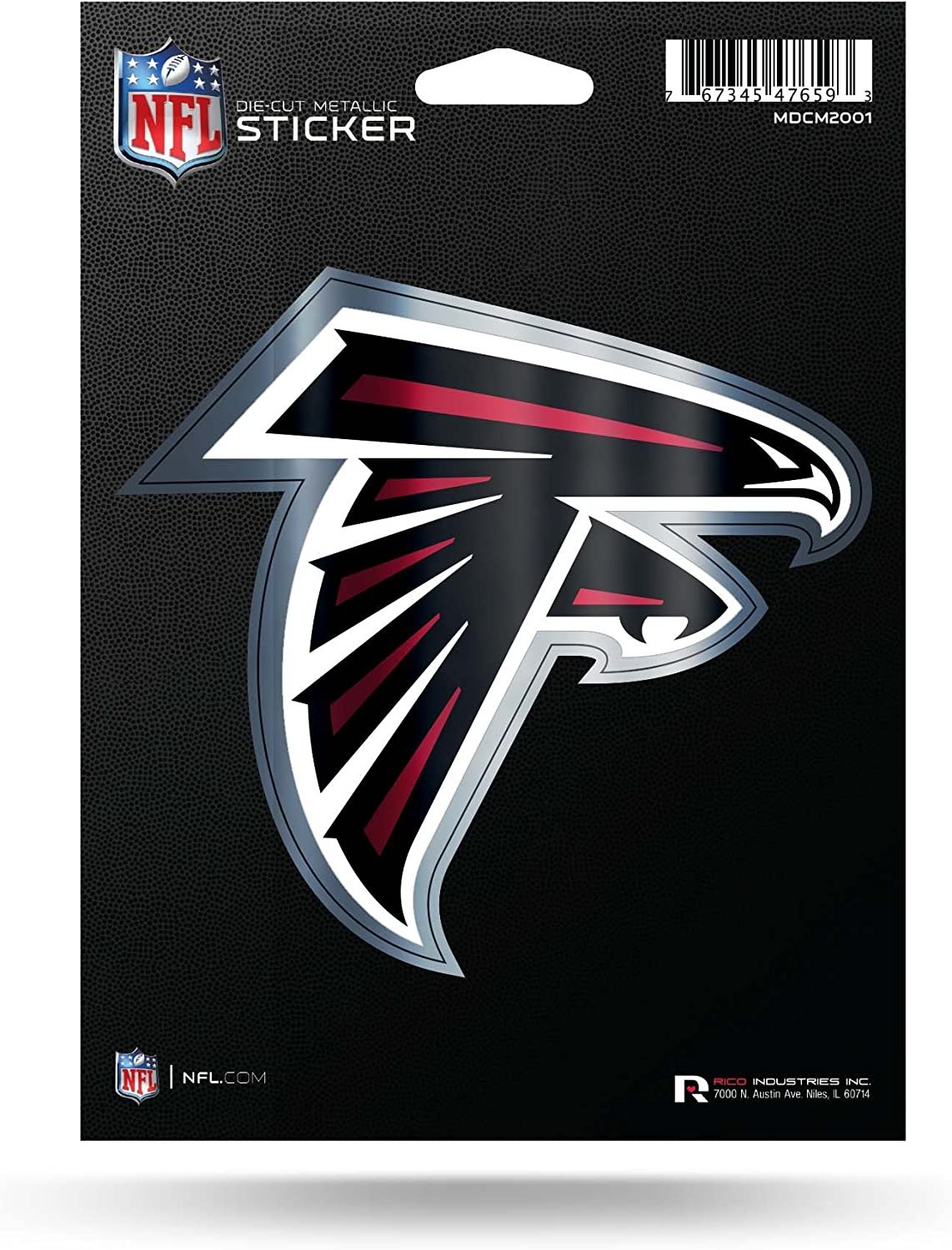 Atlanta Falcons Die Cut Metallic Sticker 1