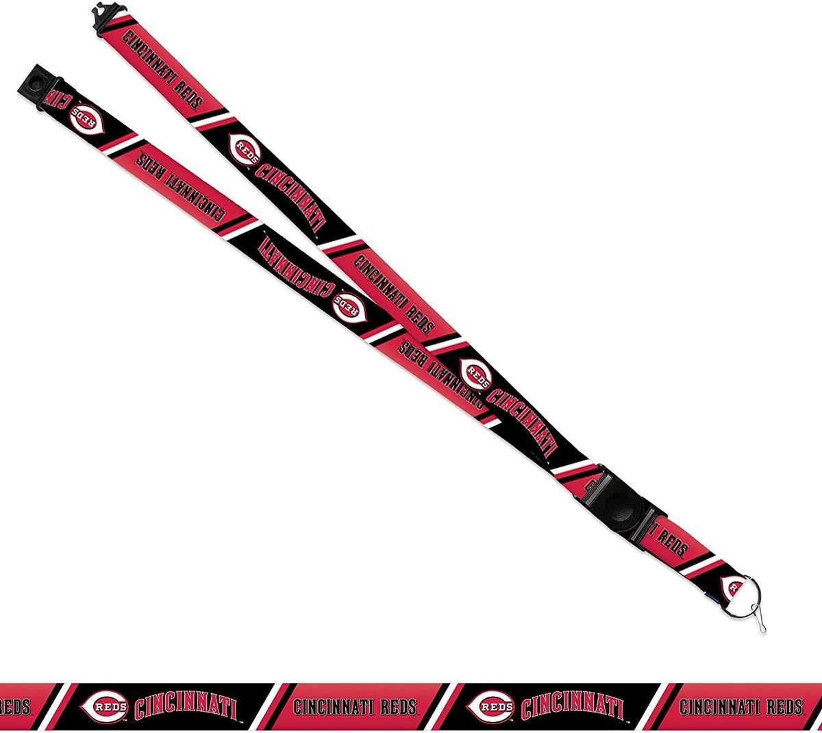 Cincinnati Reds Lanyard Keychain Double Sided 18 Inch Button Clip Safety Breakaway 2