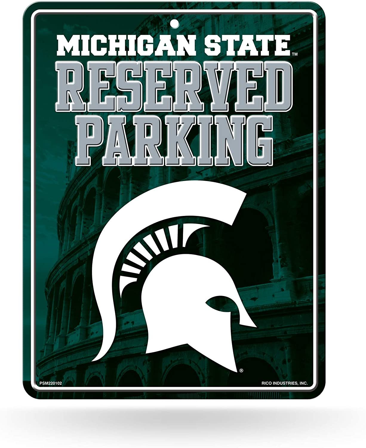 Michigan State University Spartans Metal Parking Novelty Wall Sign 8.5 x 11 Inch 1
