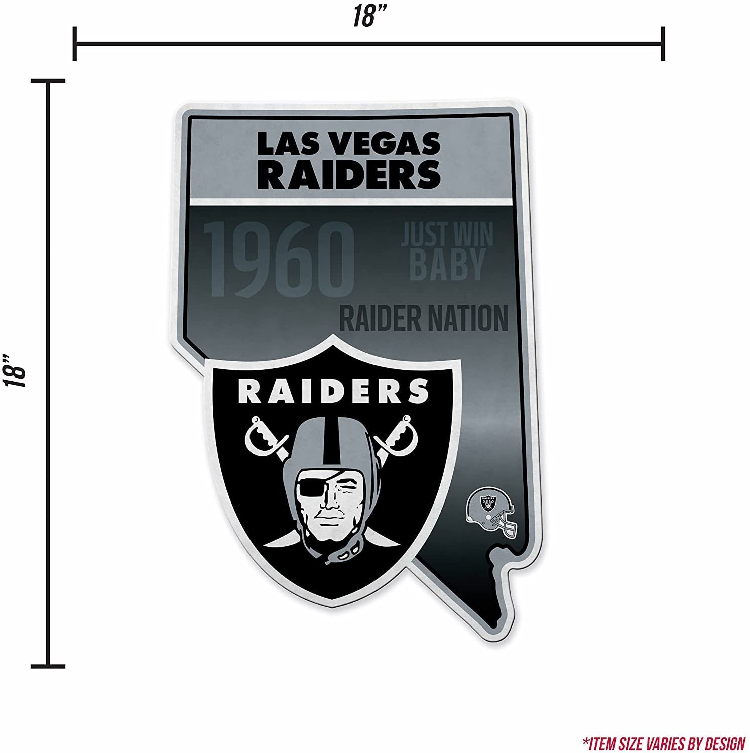 Las Vegas Raiders Pennant State Shape 18 Inch Soft Felt 5