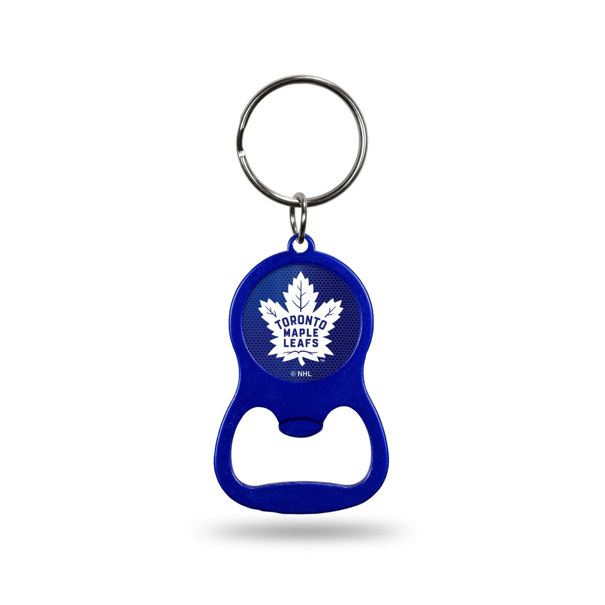 Rico Industries BOC8703RY: Maple Leafs Colored Bottle Opener Keychain - Royal