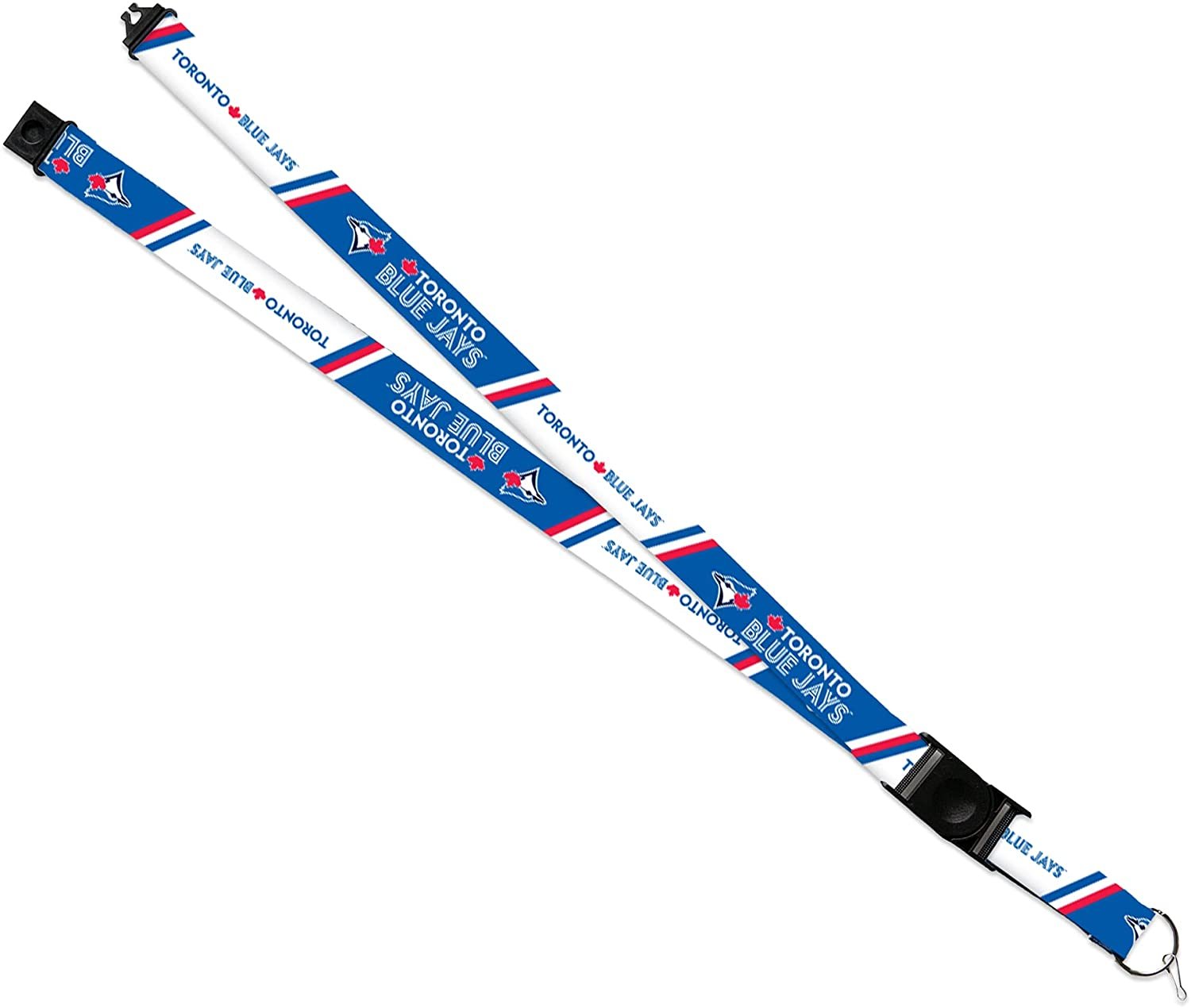 Toronto Blue Jays Lanyard Keychain Double Sided 18 Inch Button Clip Safety Breakaway 1