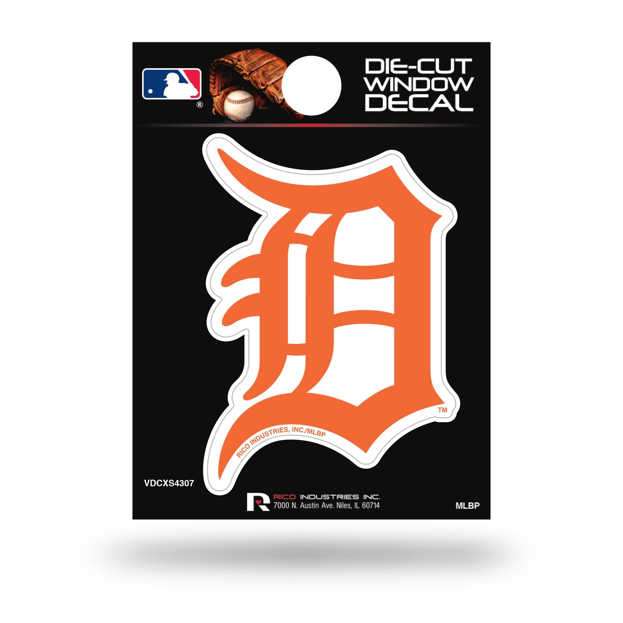 Detroit Tigers ORANGE LOGO 2 Inch Decal Sticker Flat Vinyl Auto Home Adhesive Backing 1