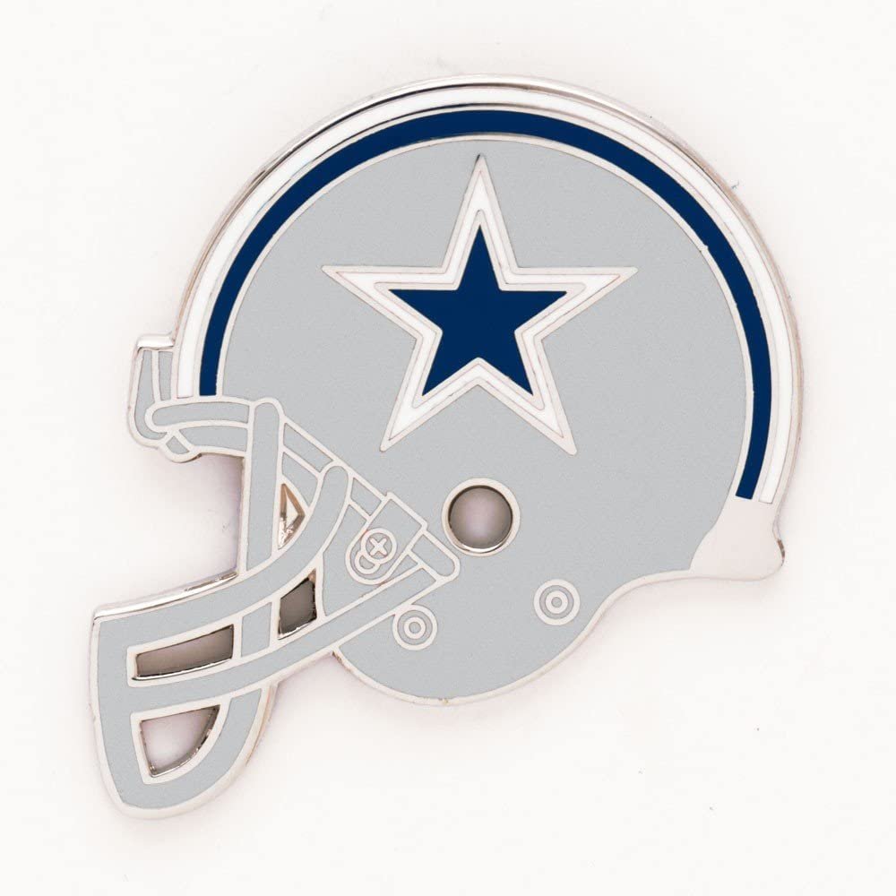 Dallas Cowboys Metal Pin for Hat or Lapel, Retro Helmet Design, 1 Inch 1