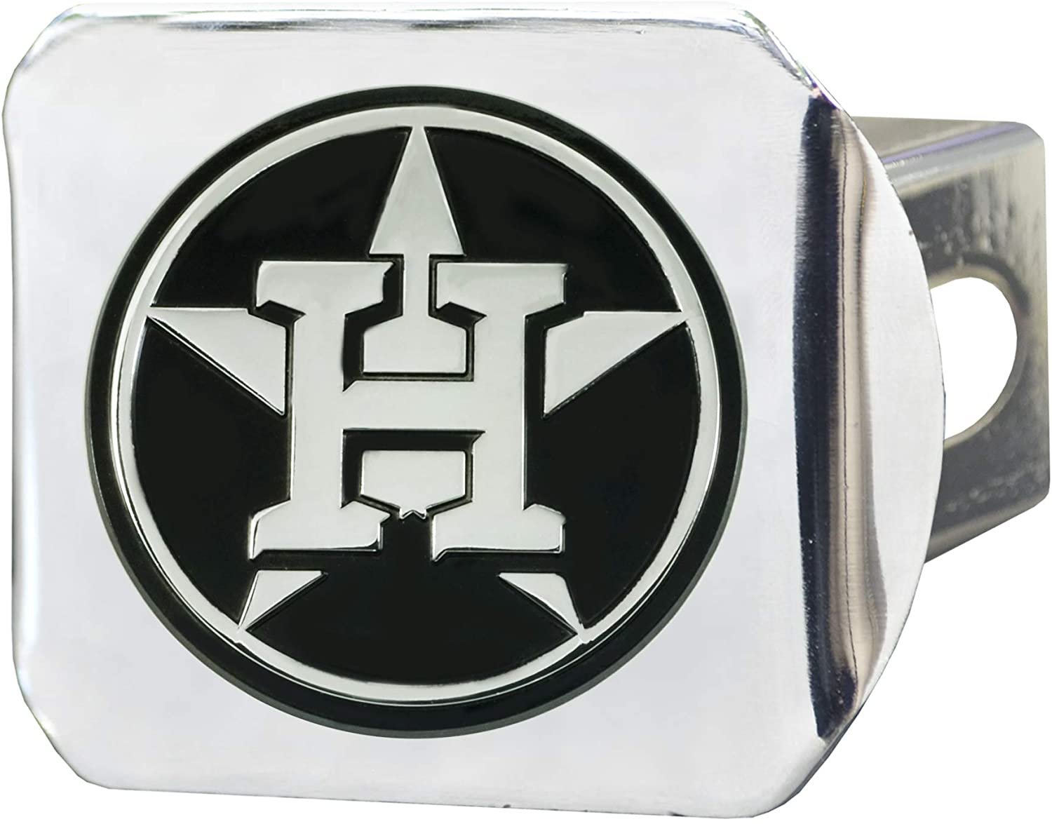 Houston Astros Hitch Cover Solid Metal with Raised Chrome Metal Emblem 2" Square Type III 1