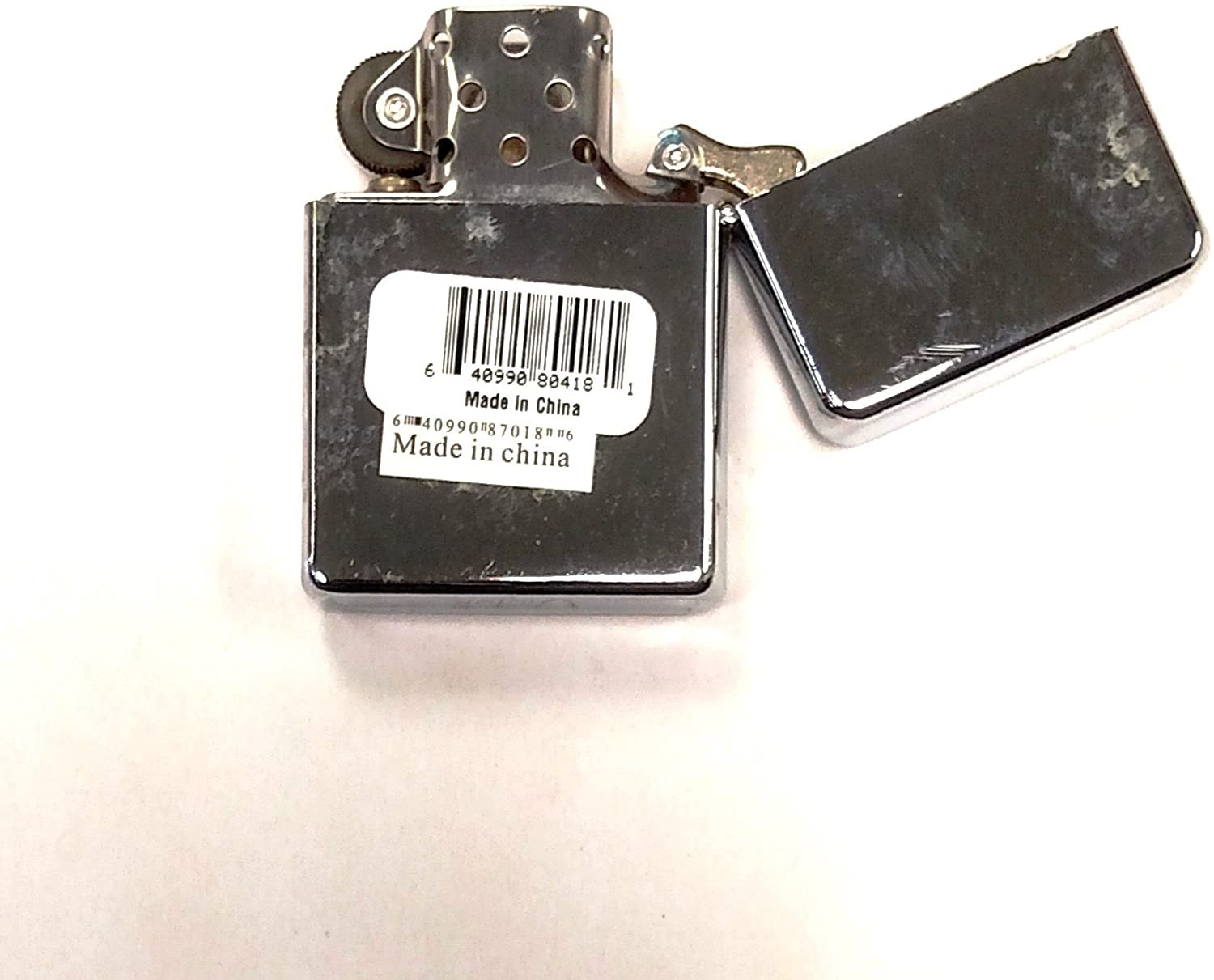 Navy Pocket Lighter Flip-Top Metal Chrome United States US Military 2