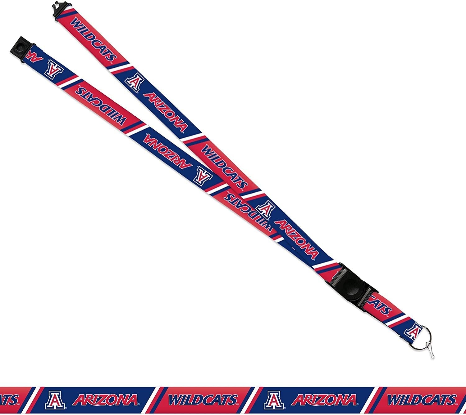 University of Arizona Wildcats Lanyard Keychain Double Sided 18 Inch Button Clip Safety Breakaway 2