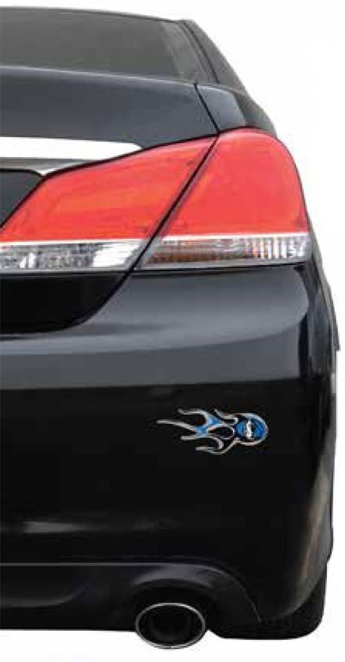 Detroit Pistons 2-pack Micro Flame Flames Auto Decal Emblem Basketball 2