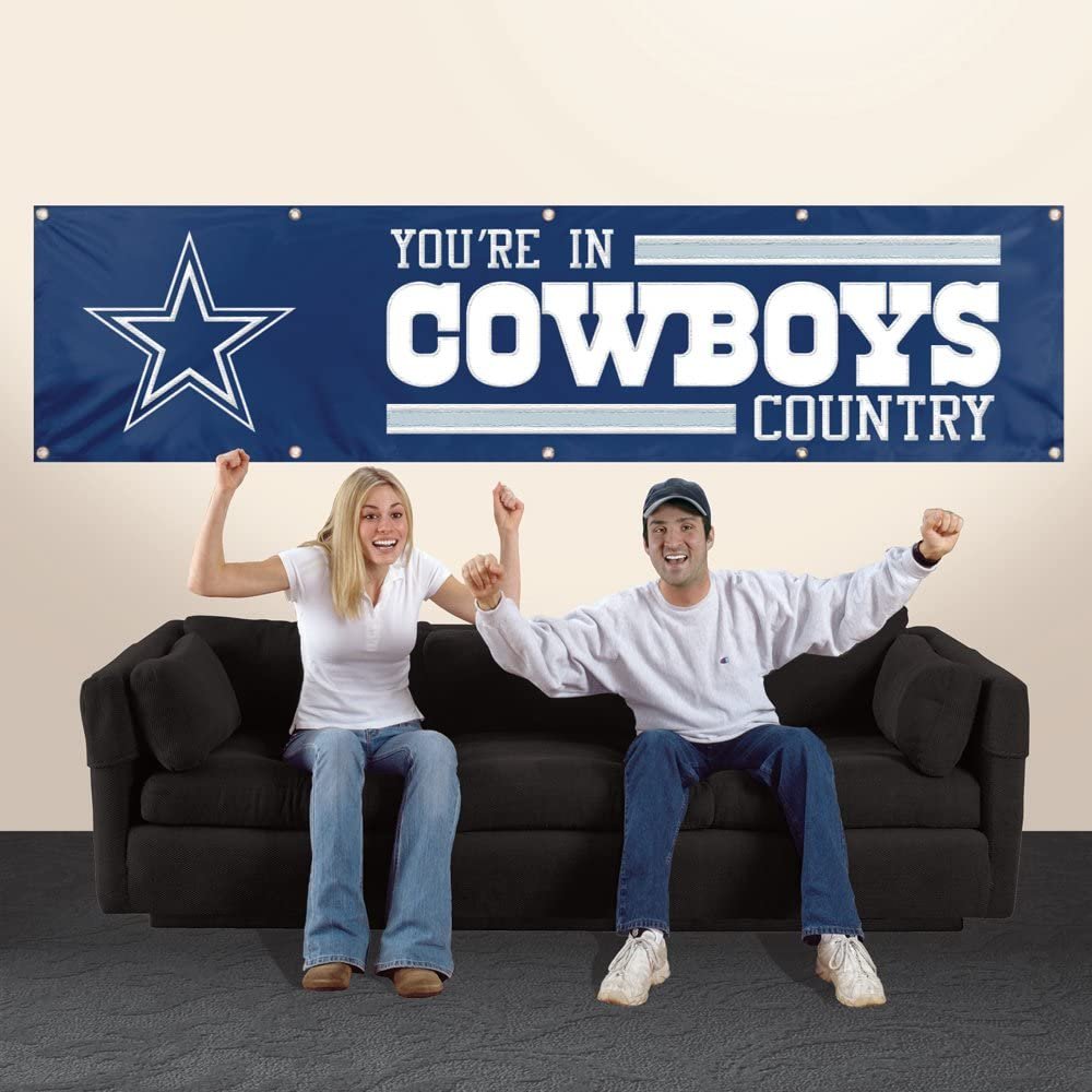 Dallas Cowboys Huge 8x2 Feet Banner Flag Metal Grommets