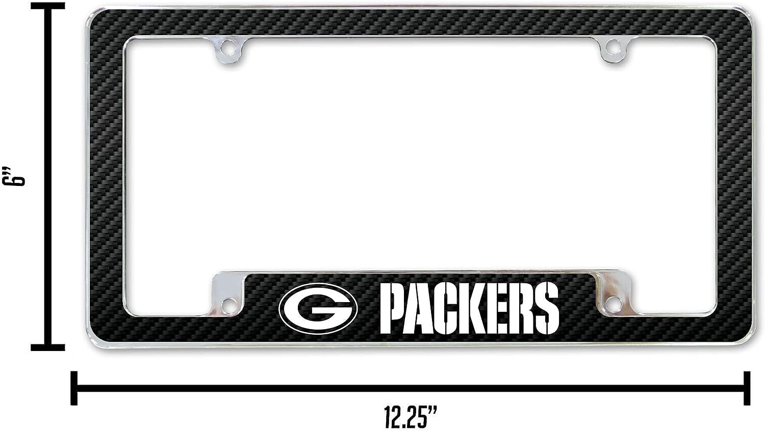 Detroit Lions Metal License Plate Frame Chrome Tag Cover Alternate Design 6x12 Inch 4