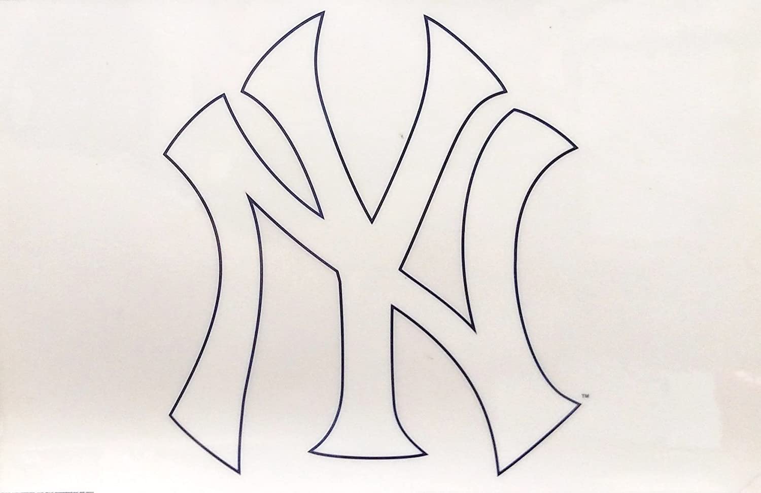 New York Yankees 18 Inch Jumbo Static Cling Decal Auto Home Window Baseball