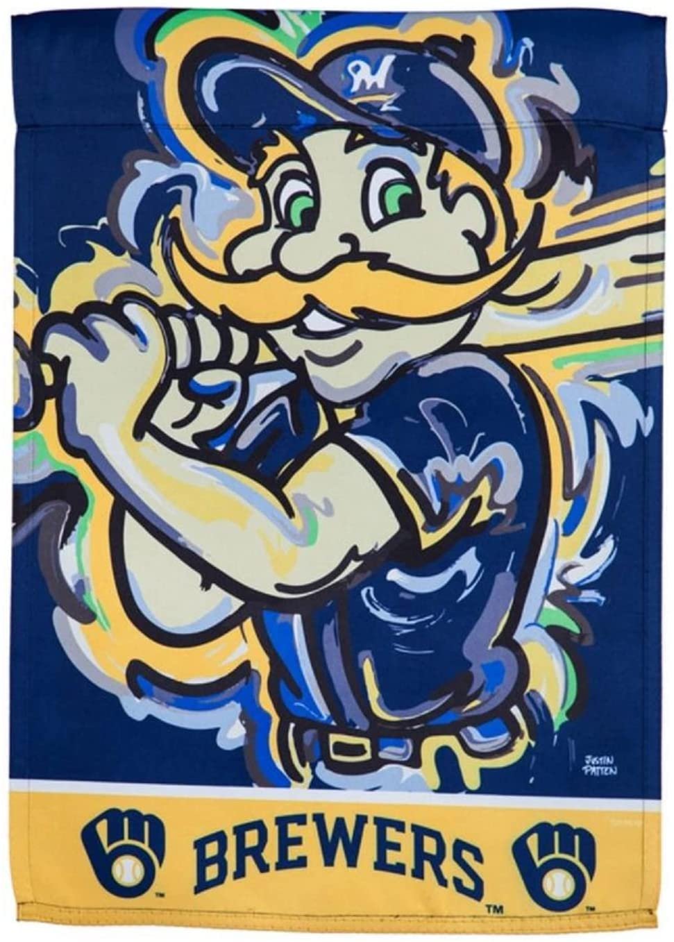 Milwaukee Brewers Premium Garden Flag Banner, Double Sided, 13x18 Inch 1