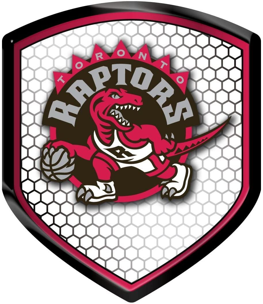 Toronto Raptors High Intensity Reflector, Shield Shape, Raised Decal Sticker, 2.5x3.5 Inch, Home or Auto, Full Adhesive Backing 1