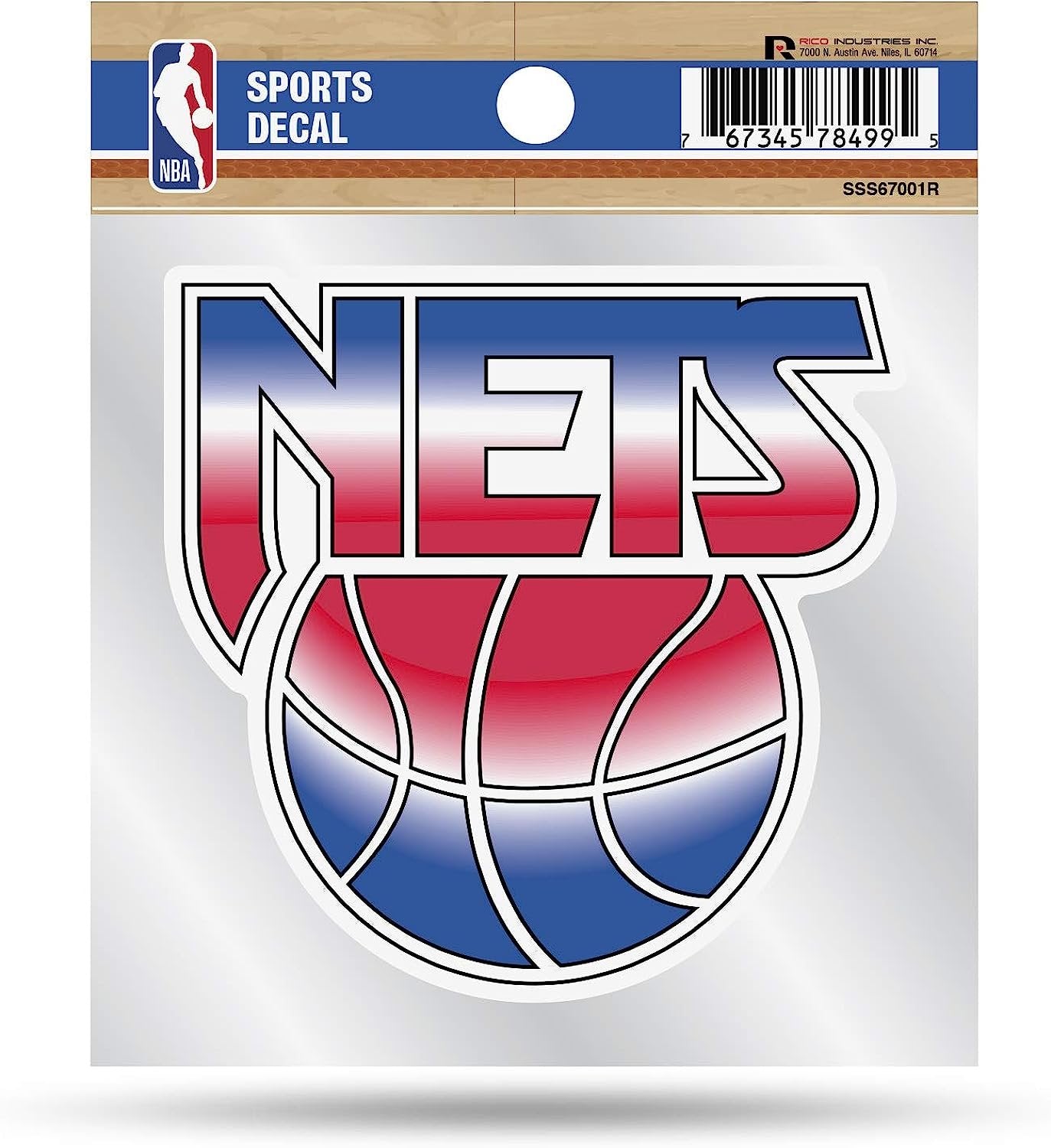 Brooklyn Nets 4x4 Inch Die Cut Decal Sticker, Retro Logo, Clear Backing 1