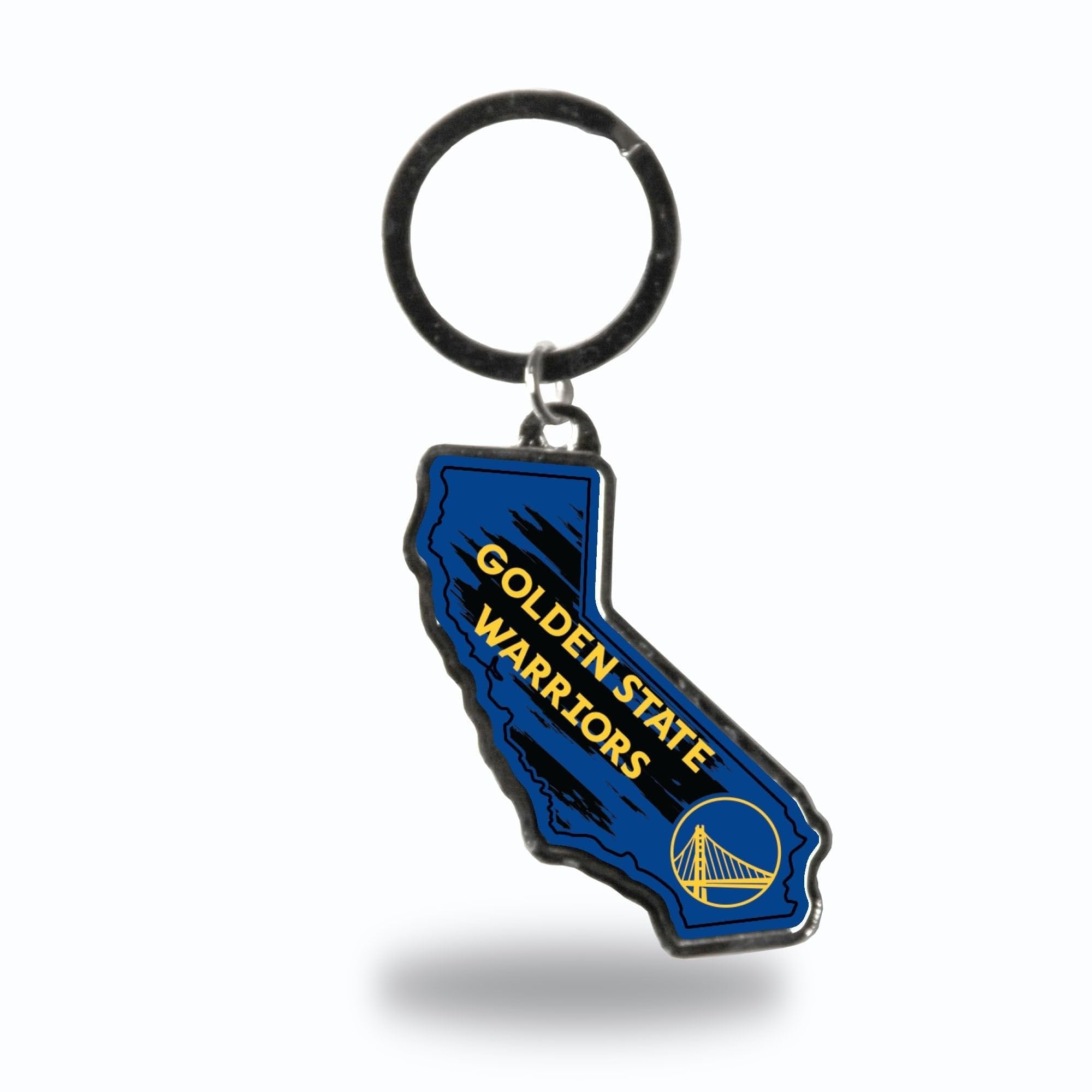 Rico Industries NBA Basketball Golden State Warriors State Shape Keychain