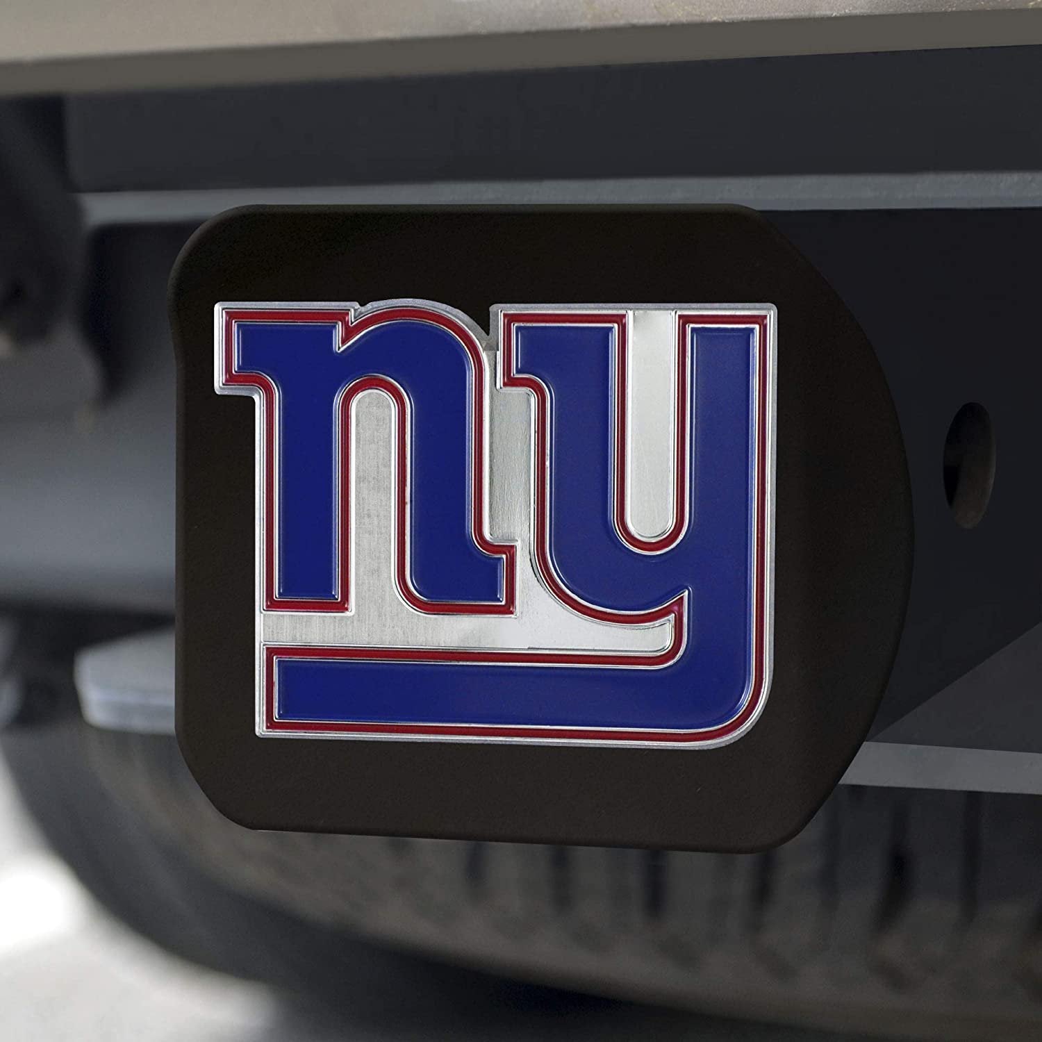 New York Giants Hitch Cover Black Solid Metal with Color Metal Emblem 2" Square Type III