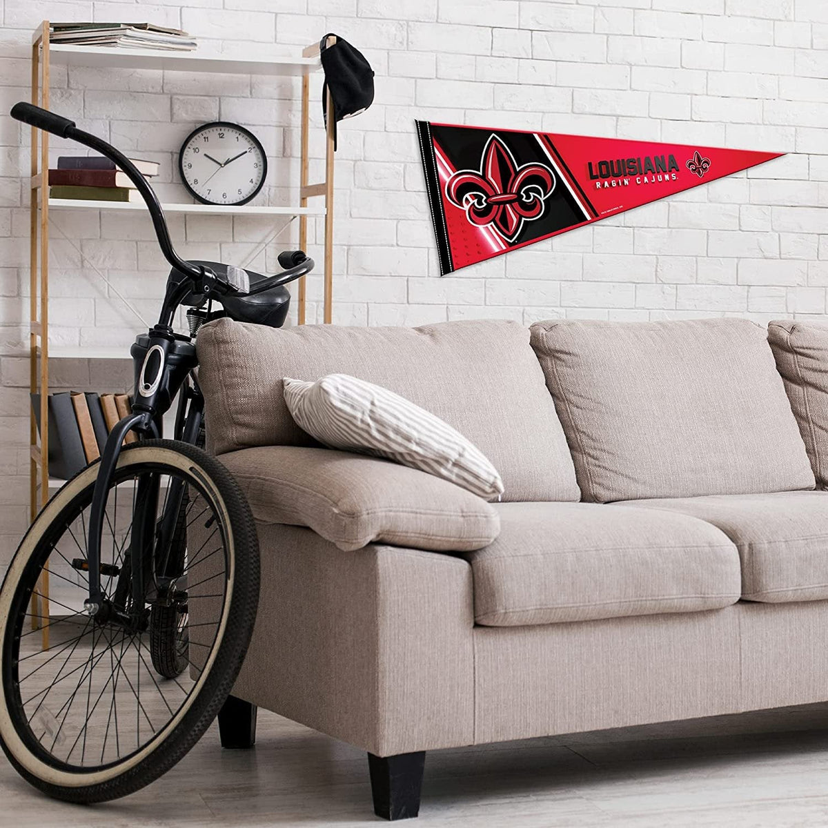 University of Louisiana Lafayette Ragin Cajuns Soft Felt Pennant, 12x30 Inch, Easy To Hang 3