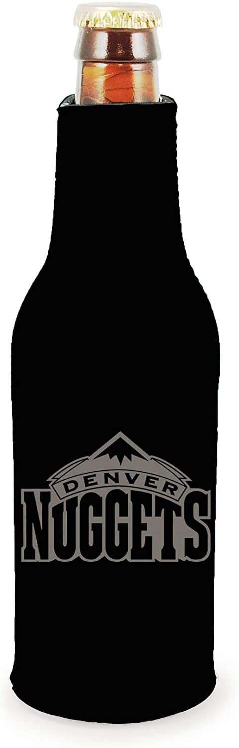 Denver Nuggets 2-Pack Tonal Black Design Zipper Bottle Neoprene Beverage Insulator Holder Basketball 1