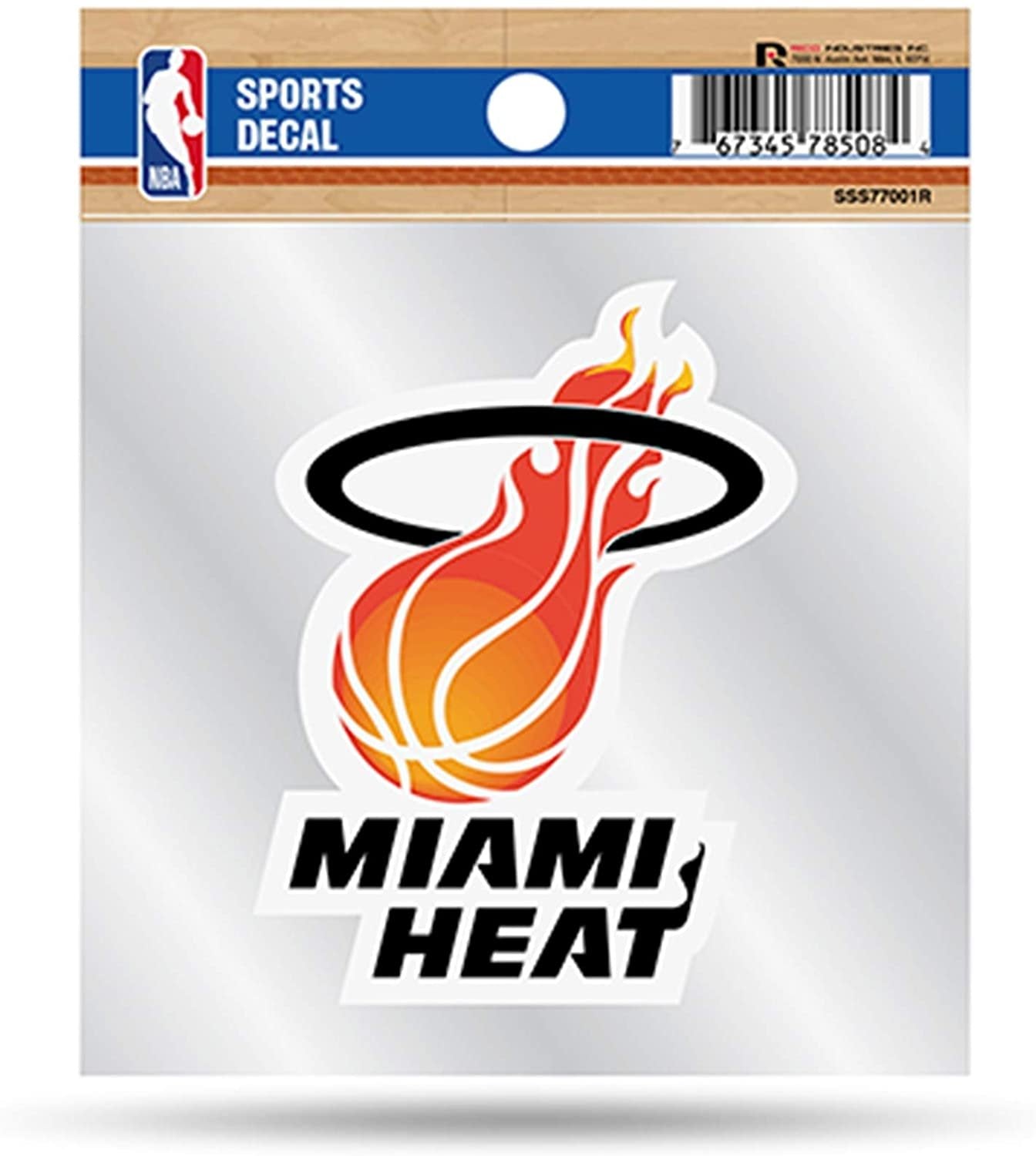 Miami Heat Retro Logo Premium 4x4 Decal with Clear Backing Flat Vinyl Auto Home Sticker Basketball 1