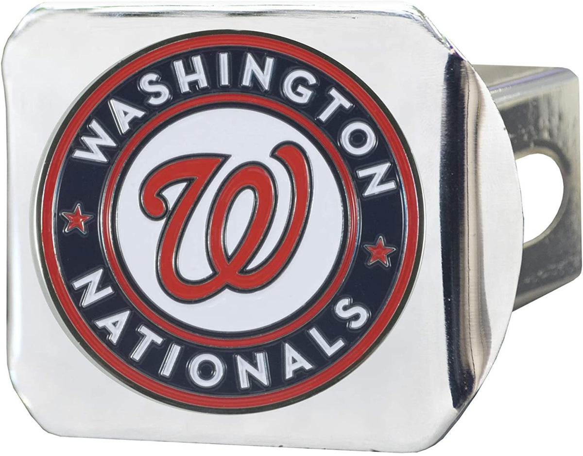 Washington Nationals Hitch Cover Solid Metal with Color Metal Emblem 2" Square Type III