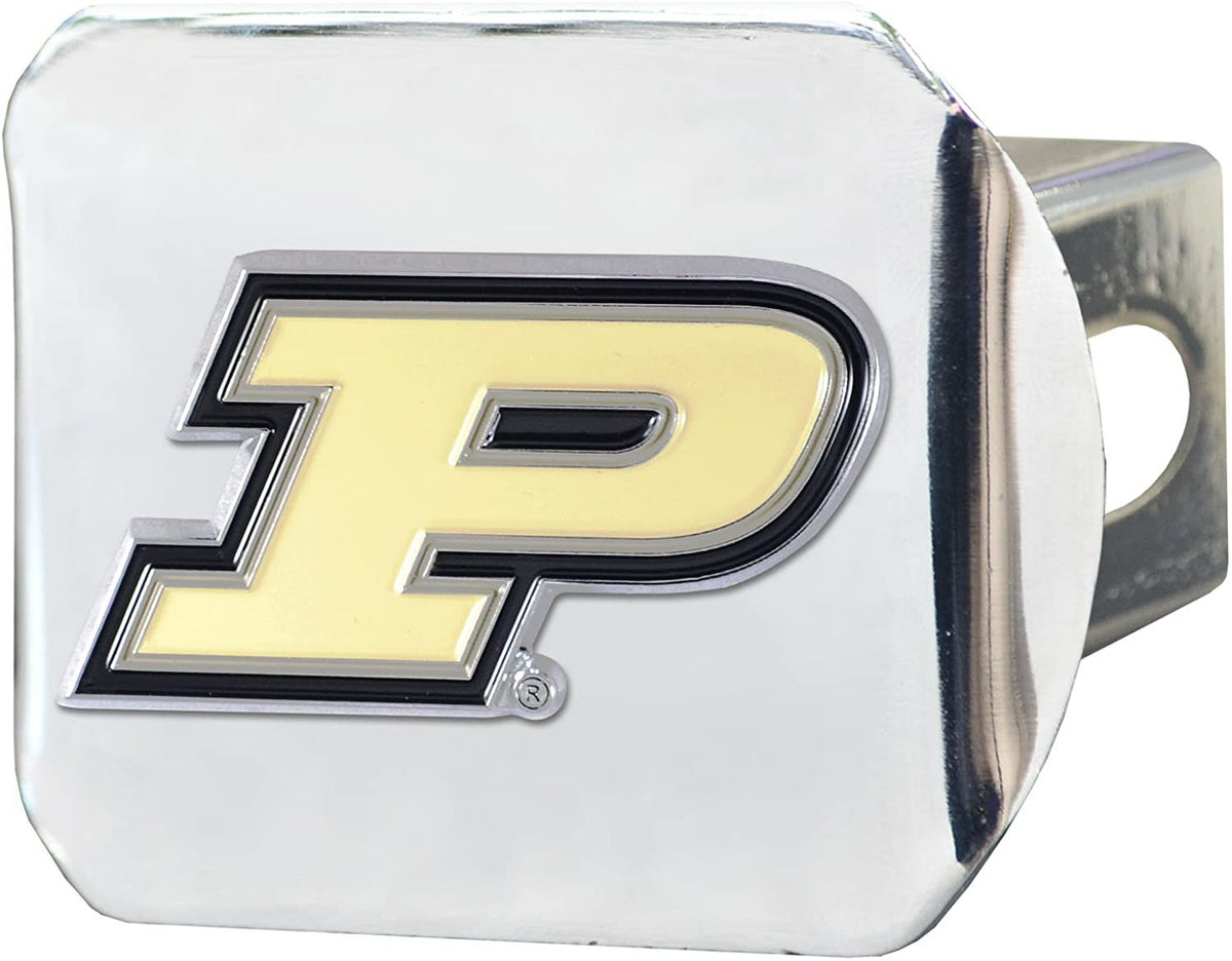 Purdue Boilermakers Hitch Cover Solid Metal with Raised Color Metal Emblem 2" Square Type III University
