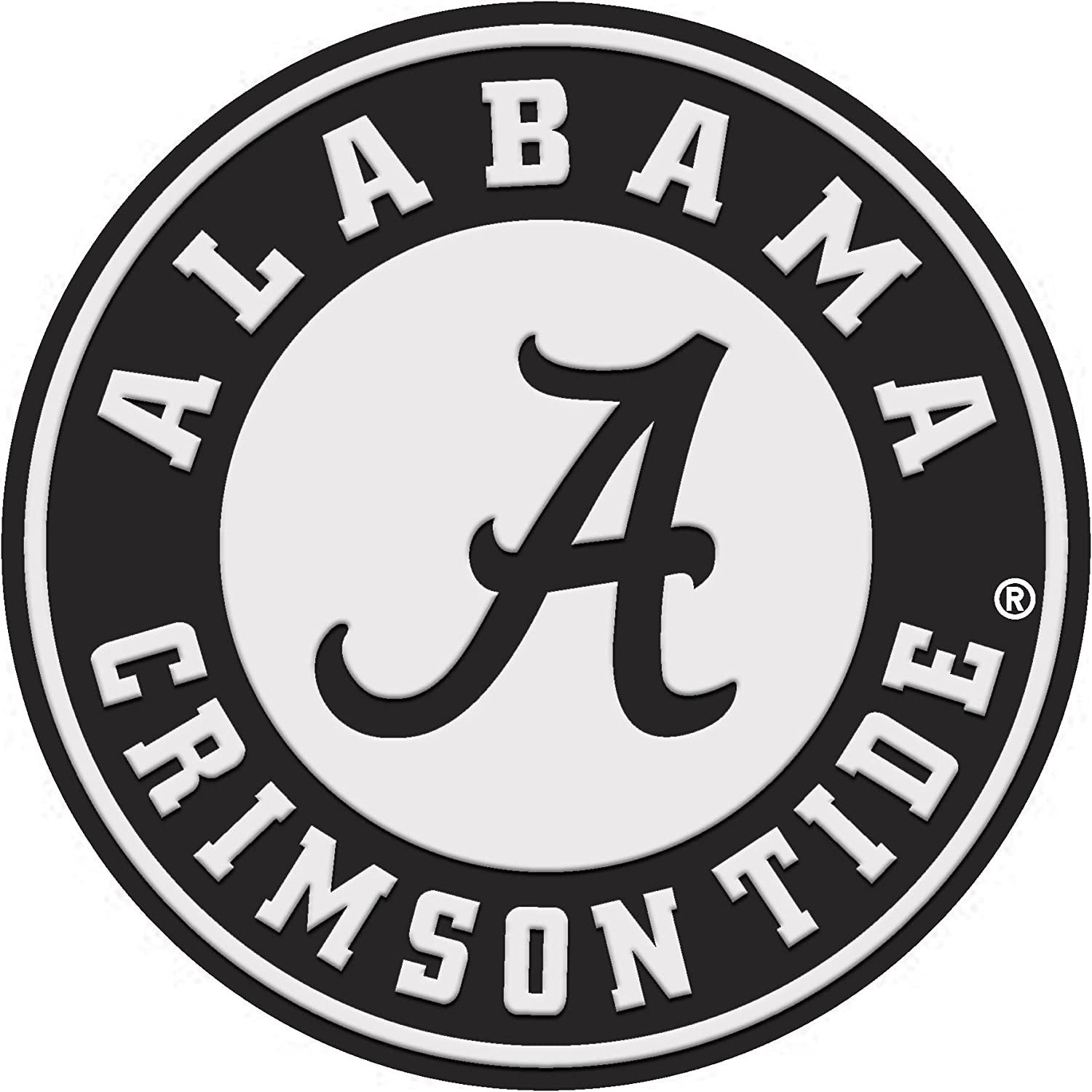 University of Alabama Crimson Tide Solid Metal Raised Auto Emblem Decal Adhesive Backing 1