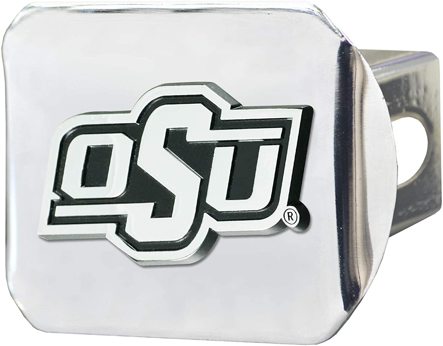 Oklahoma State Cowboys Hitch Cover Solid Metal with Raised Chrome Metal Emblem 2" Square Type III University