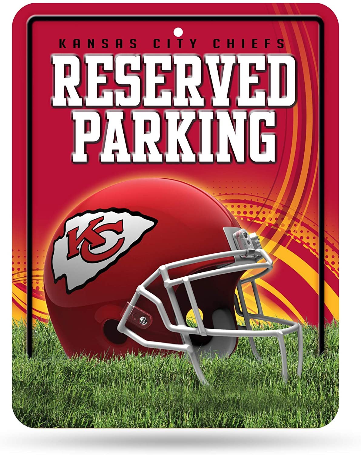 Kansas City Chiefs Metal Parking Sign