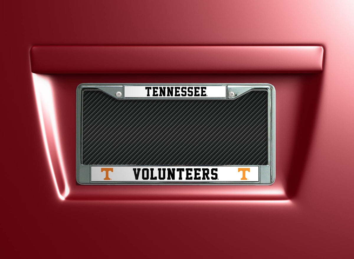 University of Tennessee Volunteers Premium Metal License Plate Frame Chrome Tag Cover, 12x6 Inch