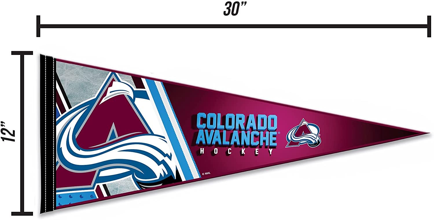 Colorado Avalanche Primary Pennant 12" x 30" Soft Felt 3
