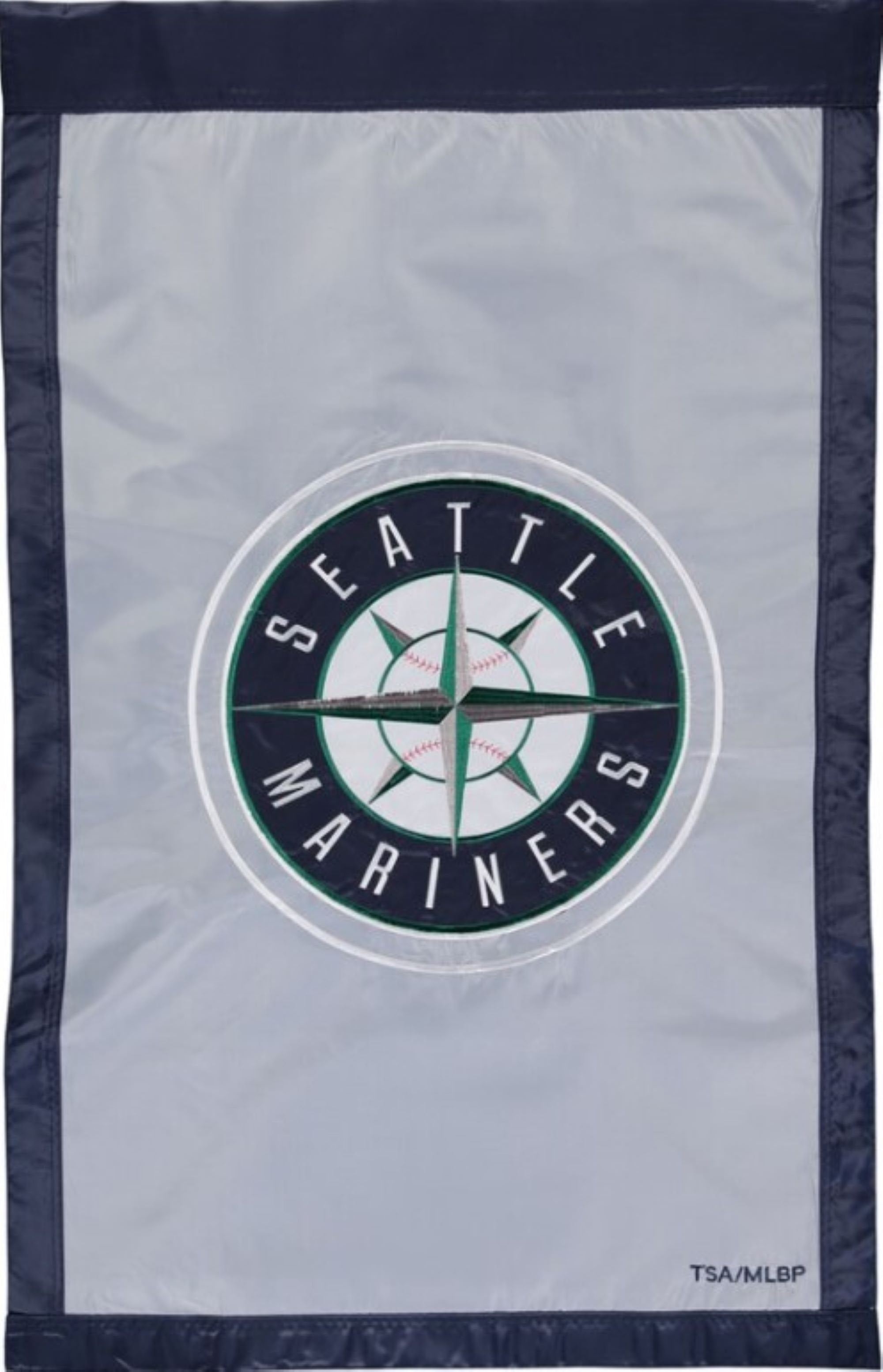 Seattle Mariners Premium Double Sided House Flag Banner, Applique Embroidered, 28x44 Inch 1
