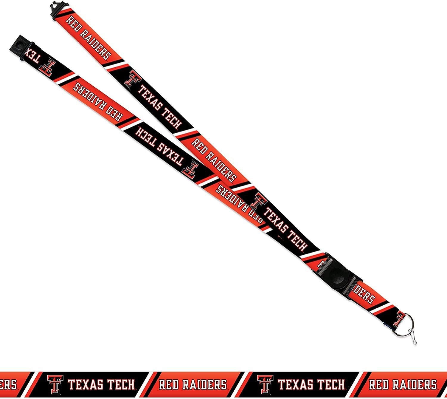Texas Tech University Red Raiders Lanyard Keychain Double Sided Breakaway Safety Design Adult 2
