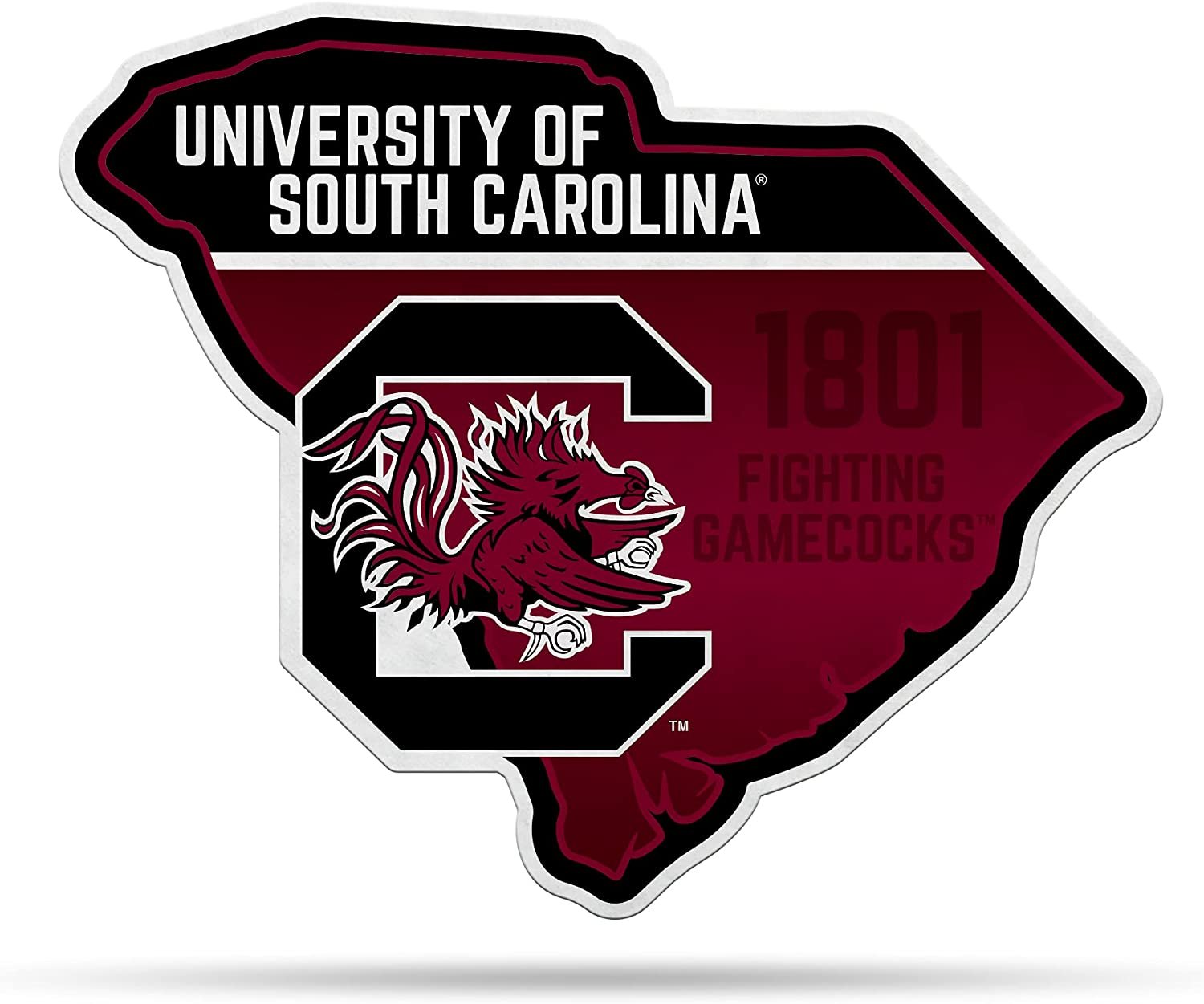 South Carolina Gamecocks Pennant State Shape 18 Inch Soft Felt University of 1