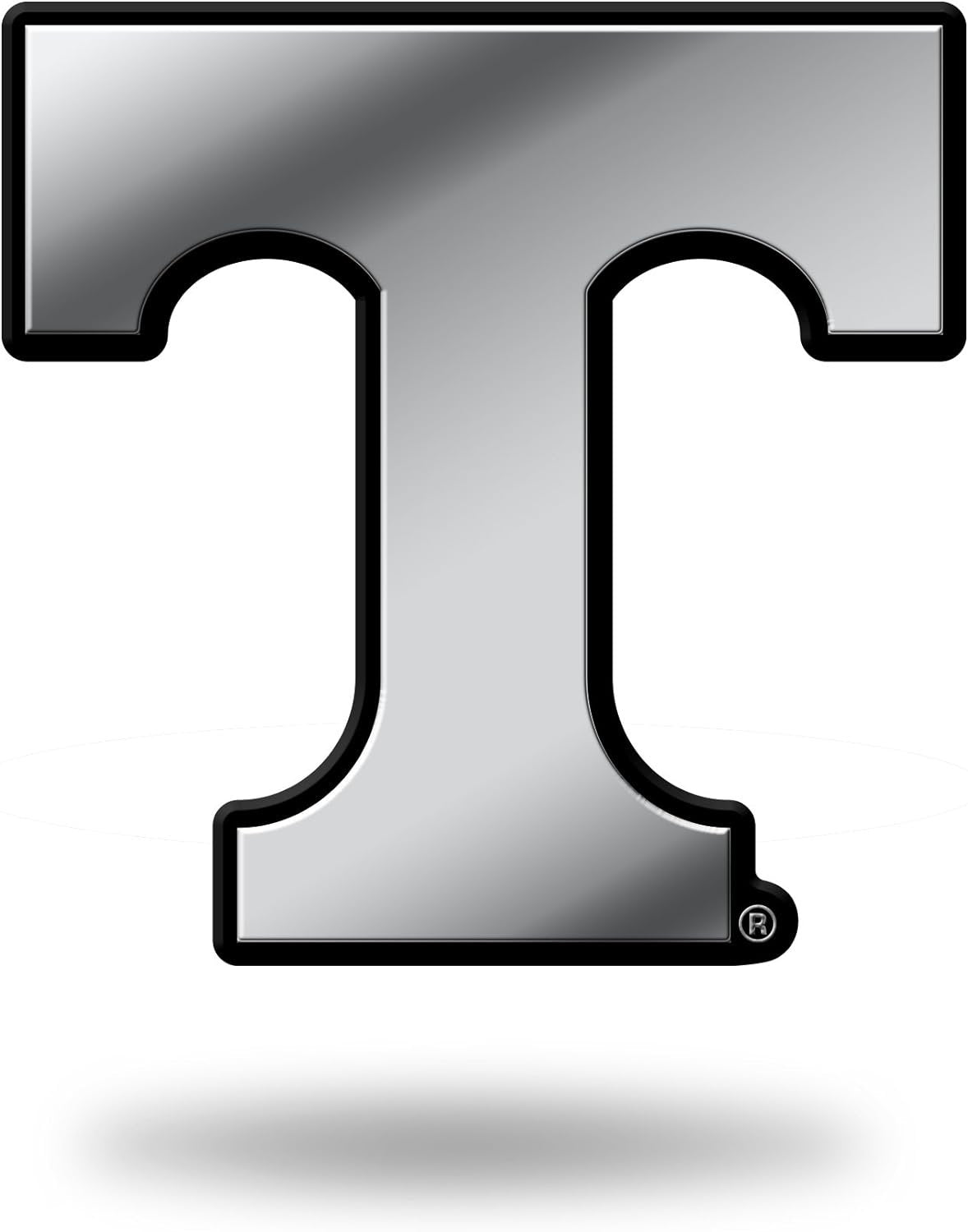 University of Tennessee Volunteers Auto Emblem, Silver Chrome Color, Raised Molded Plastic, 3.5 Inch, Adhesive Tape Backing 1