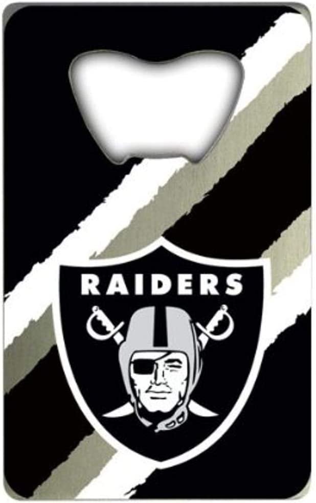 Las Vegas Raiders Heavy Duty Metal Bottle Opener Credit Card Size 2 x 3.25 Inch