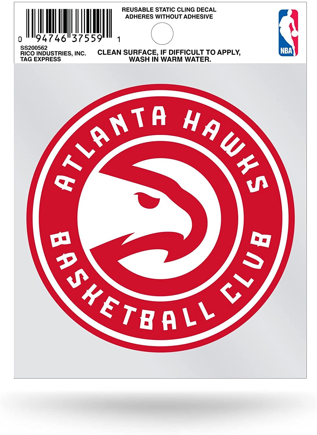 Rico NBA Atlanta Hawks Small Static Decal 1
