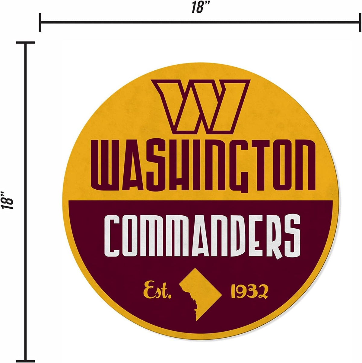 Washington Commanders Classic Shape Cut Pennant Soft Felt 18 Inch 4