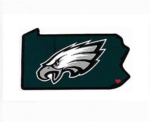 Philadelphia Eagles 5 Inch Sticker Decal, Home State Design, Flat Vinyl, Full Adhesive Backing