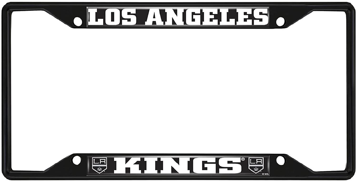 FANMATS 31383 Los Angeles Kings Metal License Plate Frame Black Finish