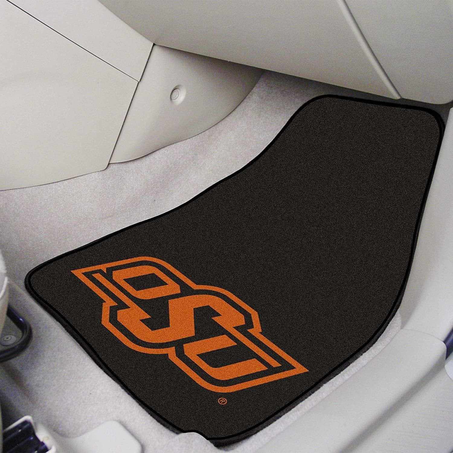 Oklahoma State University Cowboys Front Floor Mats, Carpet Car Set, 18x27 Inch, Nylon, Set of 2 2