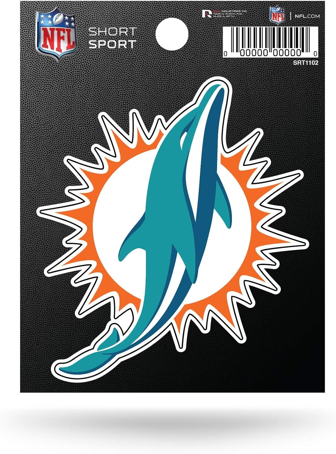 Miami Dolphins 3 Inch Decal Sticker, Flat Vinyl Die Cut, Full Adhesive Backing 1