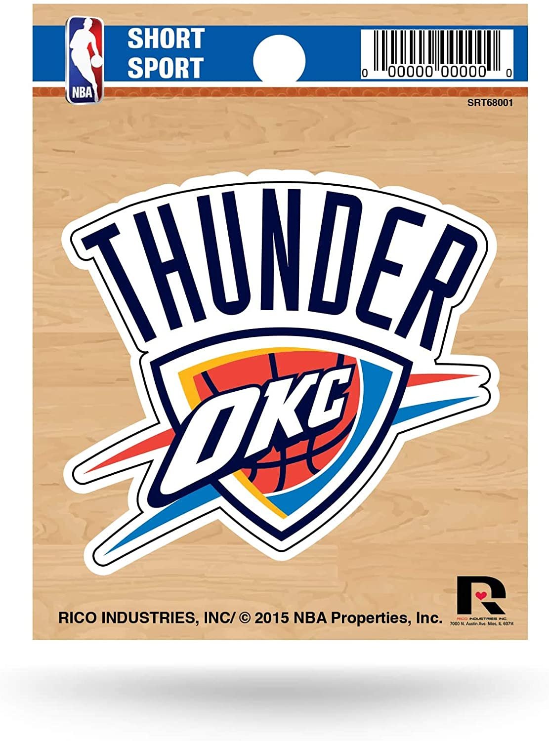 Oklahoma City Thunder 3" Short Sport Decal 1