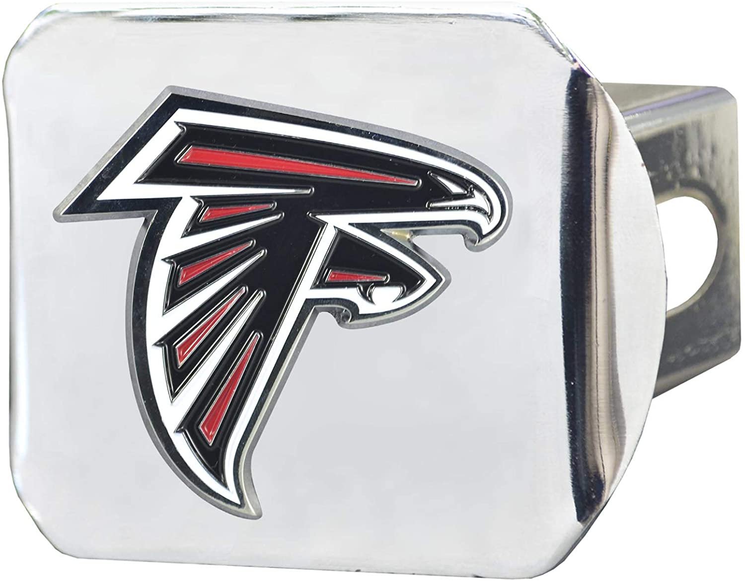 Atlanta Falcons Solid Metal Hitch Cover with Metal Color Emblem 2 Inch Square Type III