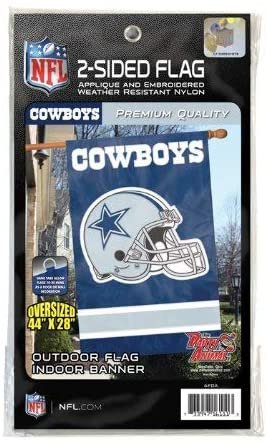 Dallas Cowboys Double Sided Banner Flag Embroidered Applique 44x28 Inch 4