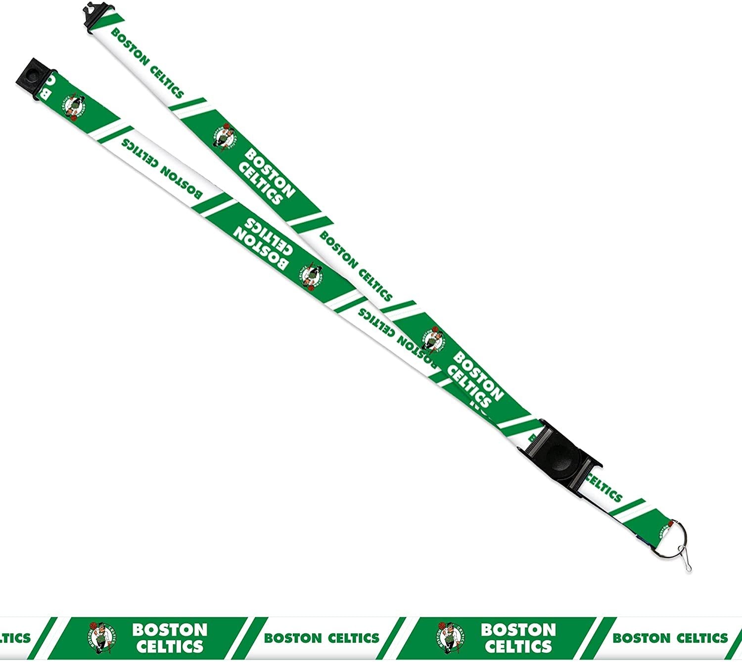Boston Celtics Premium Lanyard Keychain 18 Inch Button Clip Safety Breakaway 2